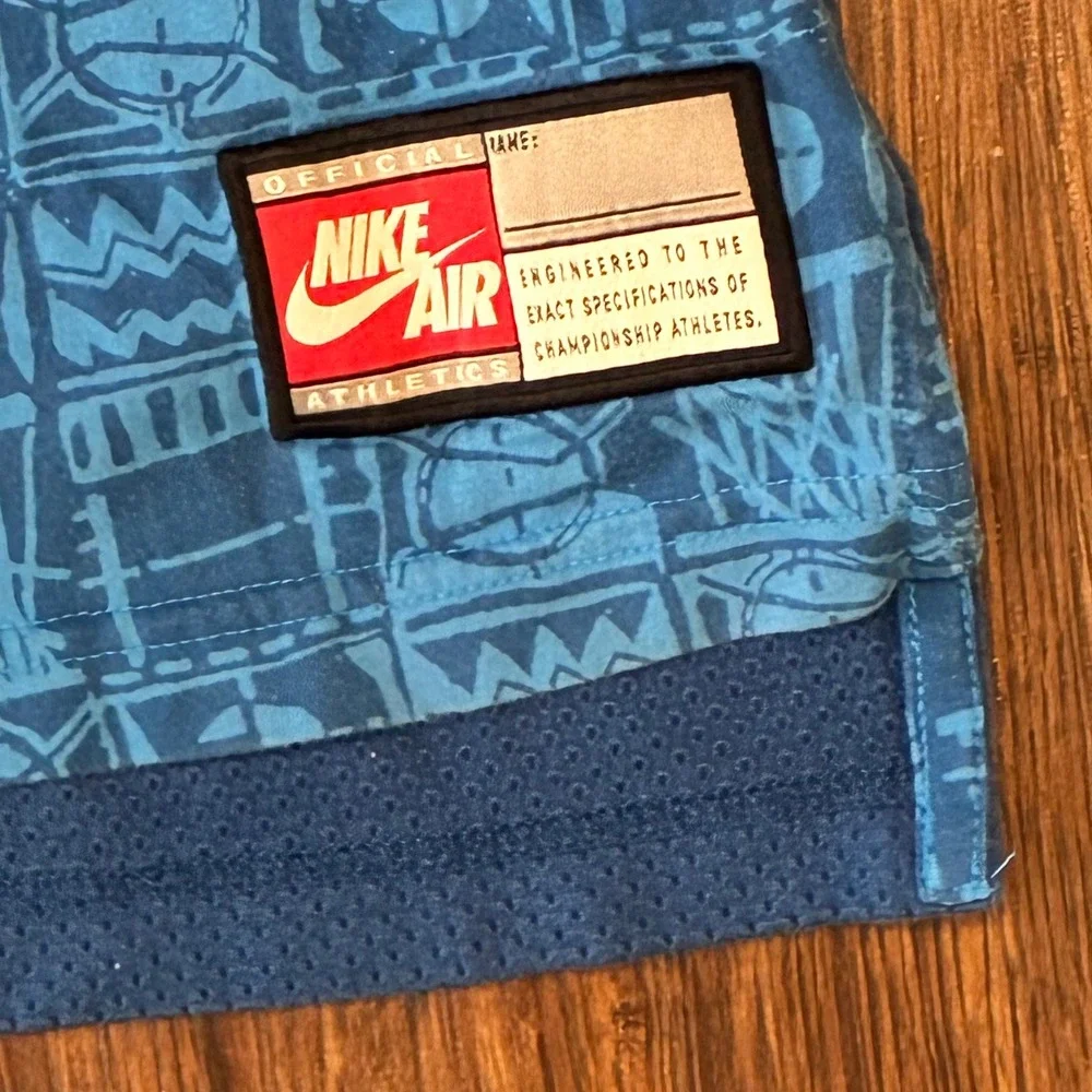 Nike Air Oversized Mesh LogoTank Top Blue Graphic Men's Size Small